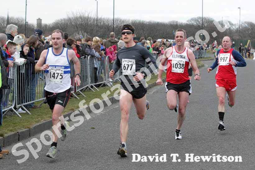 The North Tyneside 10k Road Race finish.